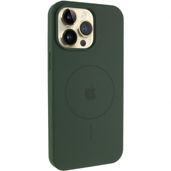 Чехол Silicone Case Full Protective (AA) V2 with MagSafe для Apple iPhone 14 Pro (6.1") Зеленый / Cyprus Green