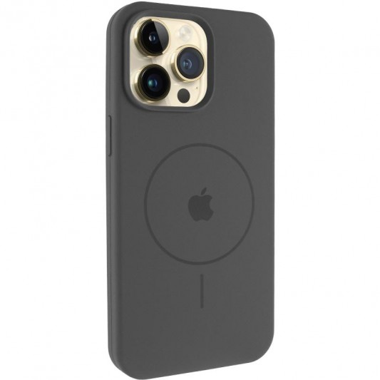 Чохол Silicone Case Full Protective (AA) V2 with MagSafe для Apple iPhone 14 Pro (6.1") Сірий / Dark Gray