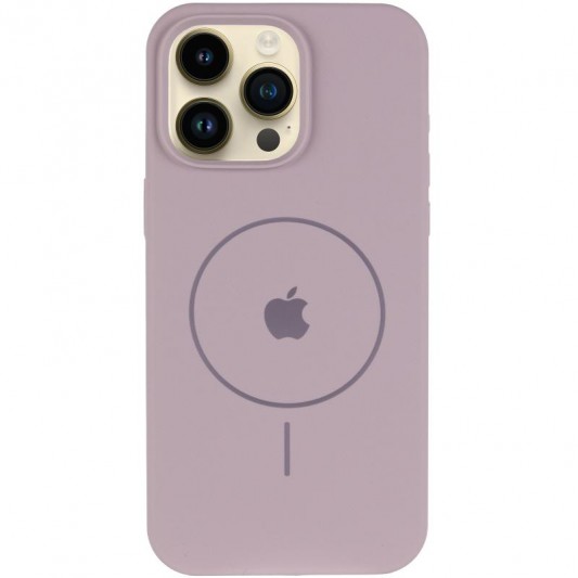 Чохол Silicone Case Full Protective (AA) V2 with MagSafe для Apple iPhone 14 Pro (6.1") Сірий / Lavender