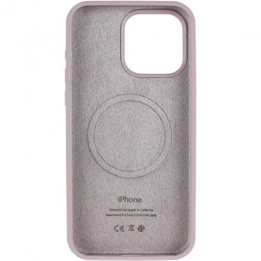 Чохол Silicone Case Full Protective (AA) V2 with MagSafe для Apple iPhone 14 Pro (6.1") Сірий / Lavender - зображення 4 
