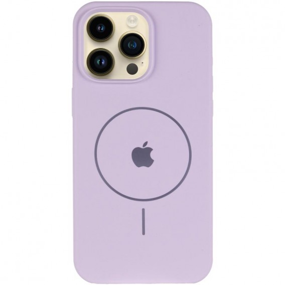 Чохол Silicone Case Full Protective (AA) V2 with MagSafe для Apple iPhone 14 Pro (6.1") Бузковий / Lilac