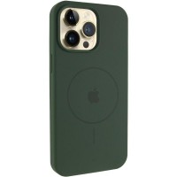 Чехол Silicone Case Full Protective (AA) V2 with MagSafe для Apple iPhone 14 Pro Max (6.7") Зеленый / Cyprus Green