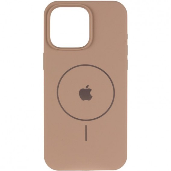 Чохол Silicone Case Full Protective (AA) V2 with MagSafe для Apple iPhone 15 (6.1") Бежевий / Desert Gold