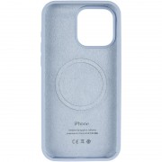 Чохол Silicone Case Full Protective (AA) V2 with MagSafe для Apple iPhone 15 (6.1") Блакитний / Lilac Blue