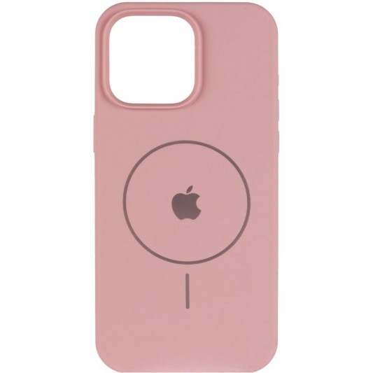 Чохол Silicone Case Full Protective (AA) V2 with MagSafe для Apple iPhone 15 (6.1") Рожевий / Pink Sand - зображення 1 