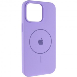 Чехол Silicone Case Full Protective (AA) V2 with MagSafe для Apple iPhone 15 (6.1") Сиреневый / Dasheen