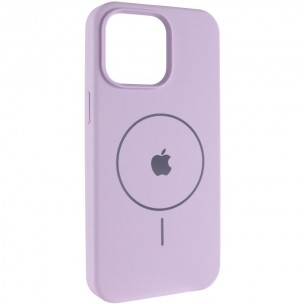 Чехол Silicone Case Full Protective (AA) V2 with MagSafe для Apple iPhone 15 (6.1") Сиреневый / Lilac