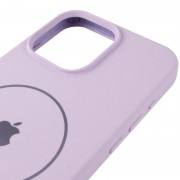 Чохол Silicone Case Full Protective (AA) V2 with MagSafe для Apple iPhone 15 (6.1") Бузковий / Lilac