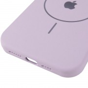 Чохол Silicone Case Full Protective (AA) V2 with MagSafe для Apple iPhone 15 (6.1") Бузковий / Lilac