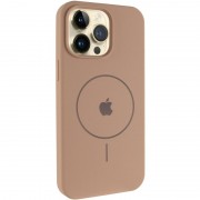 Чохол Silicone Case Full Protective (AA) V2 with MagSafe для Apple iPhone 15 Pro (6.1") Бежевий / Desert Gold