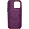Чохол Silicone Case Full Protective (AA) V2 with MagSafe для Apple iPhone 15 Pro (6.1") Бордовий / Plum
