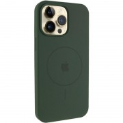 Чохол Silicone Case Full Protective (AA) V2 with MagSafe для Apple iPhone 15 Pro (6.1") Зелений / Cyprus Green