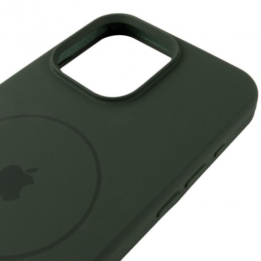 Чохол Silicone Case Full Protective (AA) V2 with MagSafe для Apple iPhone 15 Pro (6.1") Зелений / Cyprus Green - зображення 3 