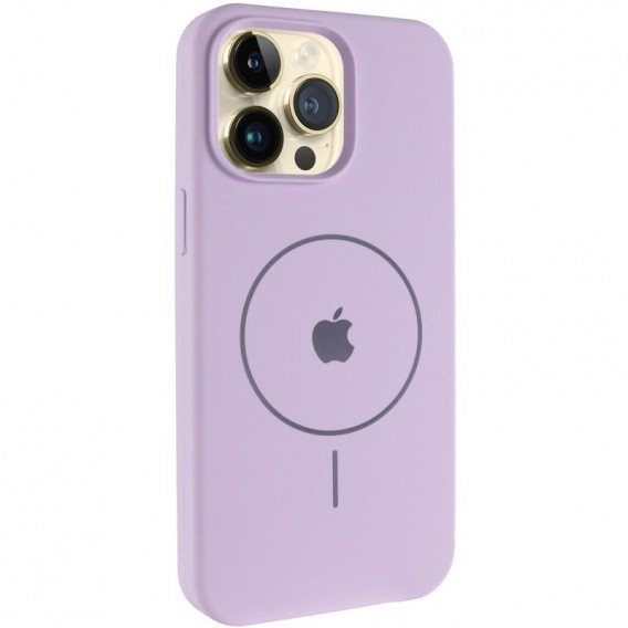 Чохол Silicone Case Full Protective (AA) V2 with MagSafe для Apple iPhone 15 Pro (6.1") Бузковий / Lilac