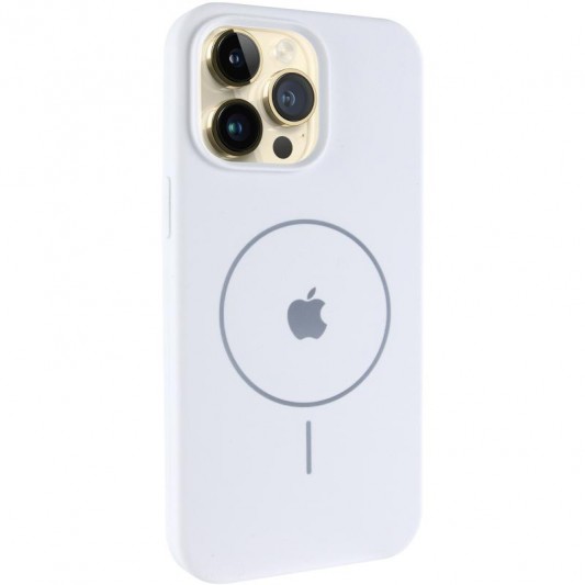 Чохол Silicone Case Full Protective (AA) V2 with MagSafe для Apple iPhone 15 Pro Max (6.7") Білий / White