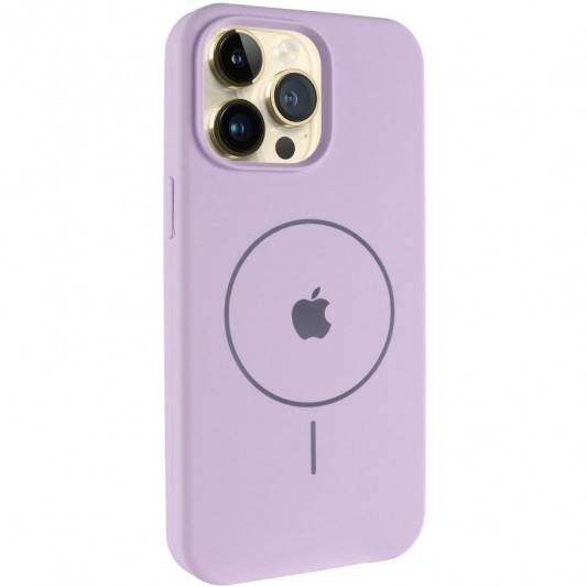 Чохол Silicone Case Full Protective (AA) V2 with MagSafe для Apple iPhone 15 Pro Max (6.7") Бузковий / Lilac