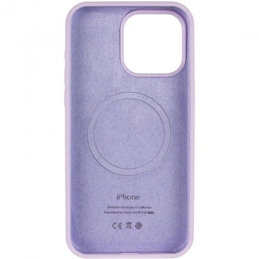 Чохол Silicone Case Full Protective (AA) V2 with MagSafe для Apple iPhone 15 Pro Max (6.7") Бузковий / Lilac - зображення 2 