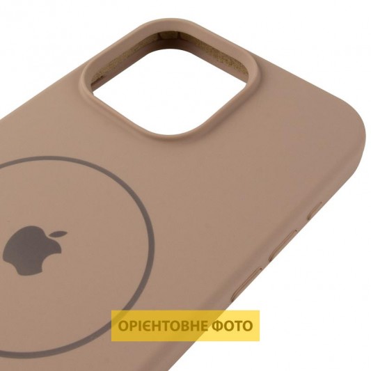 Чохол Silicone Case Full Protective (AA) V2 with MagSafe для Apple iPhone 16 (6.1") Бежевий / Desert Gold - зображення 4 