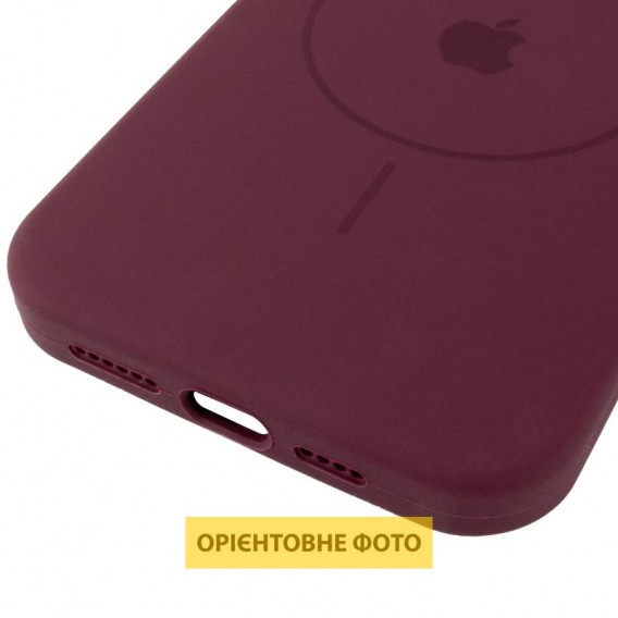 Чохол Silicone Case Full Protective (AA) V2 with MagSafe для Apple iPhone 16 (6.1") Бордовий / Plum