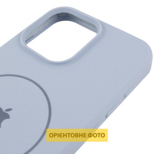 Чохол Silicone Case Full Protective (AA) V2 with MagSafe для Apple iPhone 16 (6.1") Блакитний / Lilac Blue - зображення 3 