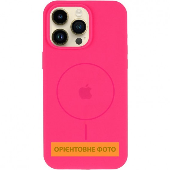 Чохол Silicone Case Full Protective (AA) V2 with MagSafe для Apple iPhone 16 (6.1") Рожевий / Barbie pink