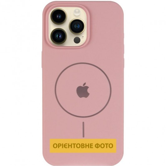 Чохол Silicone Case Full Protective (AA) V2 with MagSafe для Apple iPhone 16 (6.1") Рожевий / Pink Sand - зображення 1 