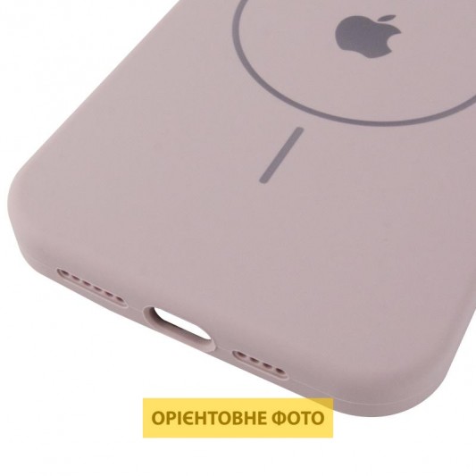Чохол Silicone Case Full Protective (AA) V2 with MagSafe для Apple iPhone 16 (6.1") Сірий / Lavender - зображення 4 