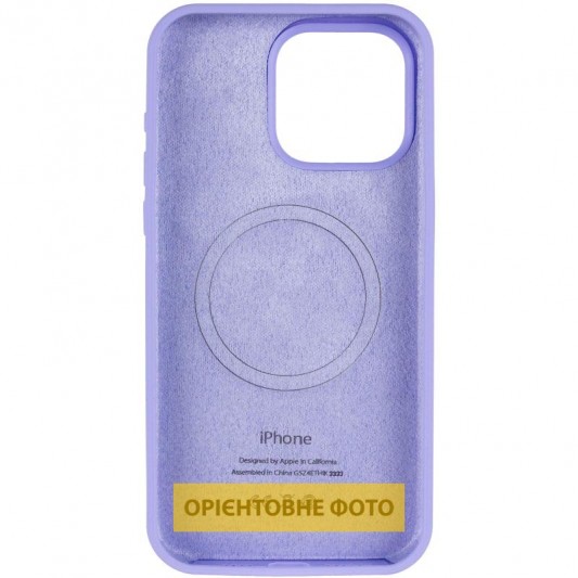 Чохол Silicone Case Full Protective (AA) V2 with MagSafe для Apple iPhone 16 (6.1") Бузковий / Dasheen - зображення 2 