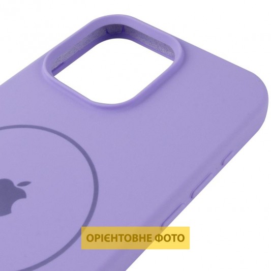 Чохол Silicone Case Full Protective (AA) V2 with MagSafe для Apple iPhone 16 (6.1") Бузковий / Dasheen - зображення 4 