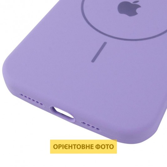 Чохол Silicone Case Full Protective (AA) V2 with MagSafe для Apple iPhone 16 (6.1") Бузковий / Dasheen - зображення 5 
