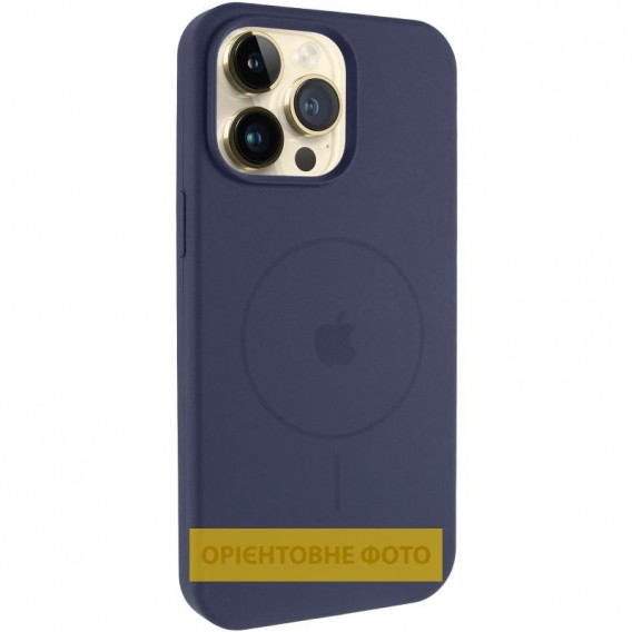 Чохол Silicone Case Full Protective (AA) V2 with MagSafe для Apple iPhone 16 (6.1") Темно-синій / Midnight blue