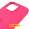 Чехол Silicone Case Full Protective (AA) V2 with MagSafe для Apple iPhone 16 Pro (6.3") Розовый / Barbie pink