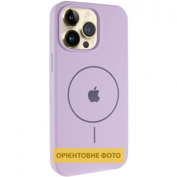 Чохол Silicone Case Full Protective (AA) V2 with MagSafe для Apple iPhone 16 Pro (6.3") Бузковий / Lilac