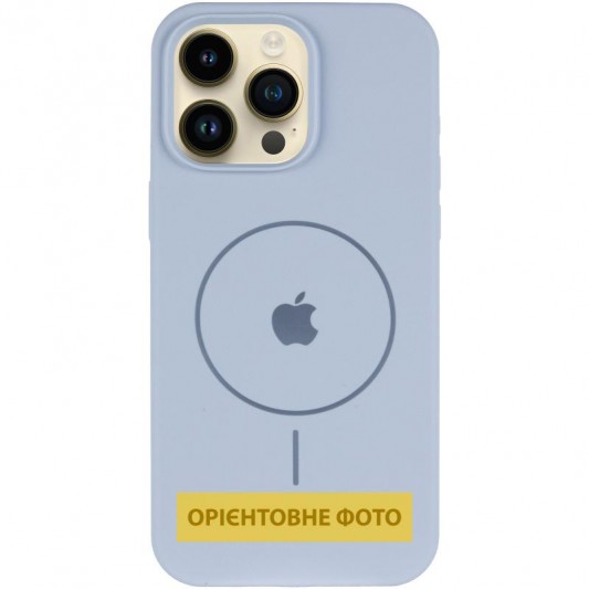 Чохол Silicone Case Full Protective (AA) V2 with MagSafe для Apple iPhone 16 Pro Max (6.9") Блакитний / Lilac Blue - зображення 1 