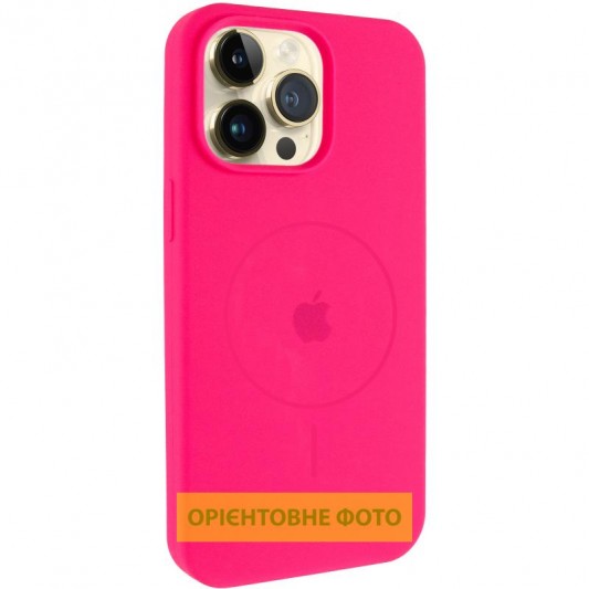 Чохол Silicone Case Full Protective (AA) V2 with MagSafe для Apple iPhone 16 Pro Max (6.9") Рожевий / Barbie pink
