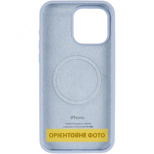 Чохол Silicone Case Full Protective (AA) V2 with MagSafe для Apple iPhone 16e (6.1") Блакитний / Lilac Blue - зображення 2 