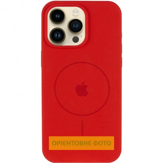 Чохол Silicone Case Full Protective (AA) V2 with MagSafe для Apple iPhone 16e (6.1") Червоний / Red - зображення 1 