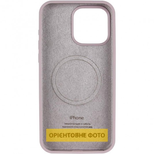 Чохол Silicone Case Full Protective (AA) V2 with MagSafe для Apple iPhone 16e (6.1") Сірий / Lavender - зображення 2 