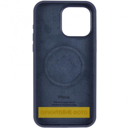 Чохол Silicone Case Full Protective (AA) V2 with MagSafe для Apple iPhone 16e (6.1") Темно-синій / Midnight blue - зображення 2 