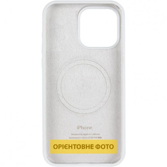 Чохол Silicone Case (AA) Logo with MagSafe для Apple iPhone 17 Pro (6.3") Білий / White