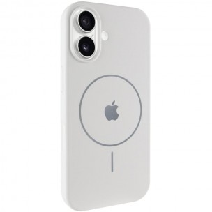 Чохол Silicone Case Full Protective (AA) V2 with MagSafe для Apple iPhone 17 (6.3") Білий / White