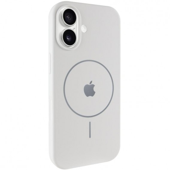 Чохол Silicone Case Full Protective (AA) V2 with MagSafe для Apple iPhone 17 (6.3") Білий / White