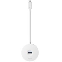 Перехідник HUB Baseus Round Box Type-C to USB 3.0 + 3USB 2.0 (CAHUB-G), Білий