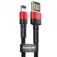 Дата кабель Baseus Cafule Lightning Cable Special Edition 2.4A (1m) (CALKLF-G), Чорний / Червоний