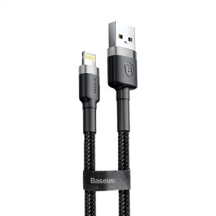 Дата кабель Baseus Cafule Lightning Cable 1.5A (2m) (CALKLF-C), Серый / Черный Дата кабель Baseus Cafule Lightning Cable 1.5A (2m) (CALKLF-C), Серый / Черный