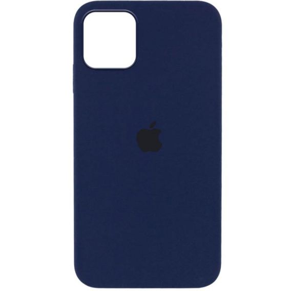 Чохол Silicone Case Full Protective (AA) для Apple iPhone 12 Pro / 12, Синій / Deep navy