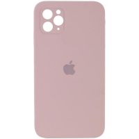 Чохол Silicone Case Square Full Camera Protective (AA) Apple iPhone 11 Pro Max, Рожевий / Pink Sand