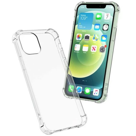 TPU чохол GETMAN Ease logo посилені кути для Apple iPhone 12 Pro Max, Безбарвний (прозорий)