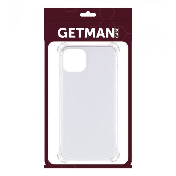 TPU чохол GETMAN Ease logo посилені кути для Apple iPhone 12 Pro Max, Безбарвний (прозорий)