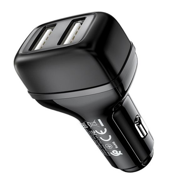 АЗУ Hoco Z36 Leader 2.4A (2USB-A), Чорний